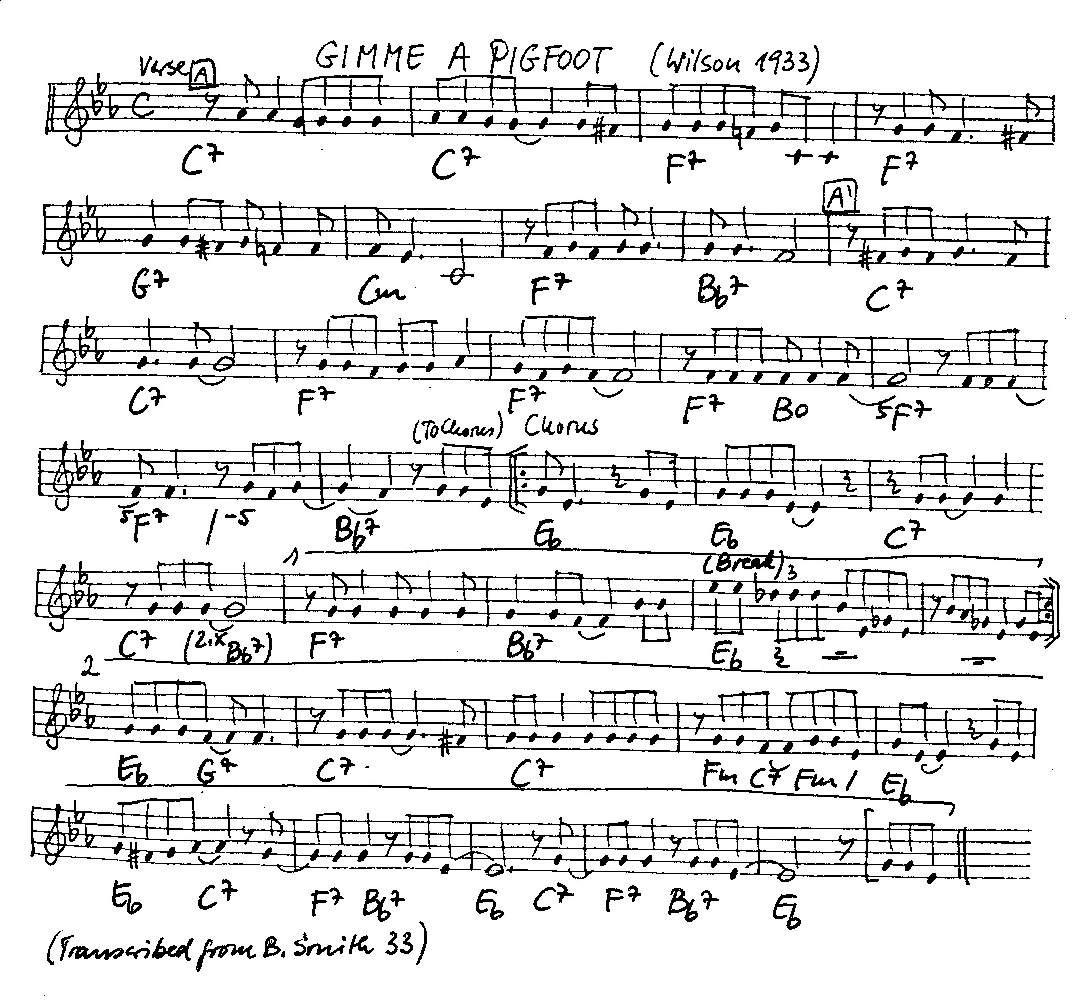 gimme a pigfoot leadsheet – book us for your next 20s or gatsby event